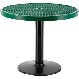 Global Industrial 36"" Round Outdoor Caf Table 29""H Expanded Metal Green