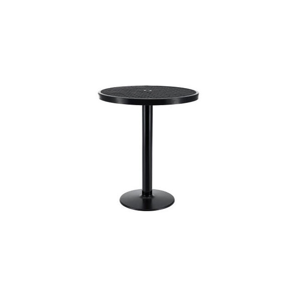 Global Industrial 36"" Round Outdoor Bar Height Table 42""H Expanded Metal Black