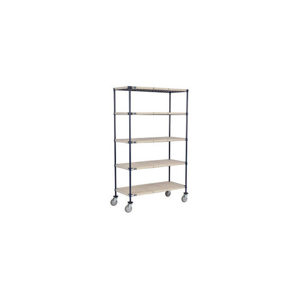 Nexel 5 Shelf Truck Nexelite 42""W x 18""D x 60""H Polyurethane Swivel Casters