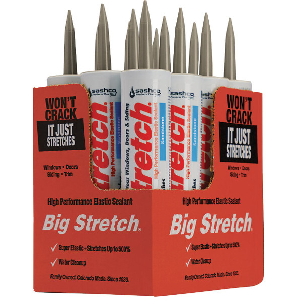 Sashco Big Stretch 10.5 Oz. Acrylic Elastomeric Caulk, Sandstone 10080 777459