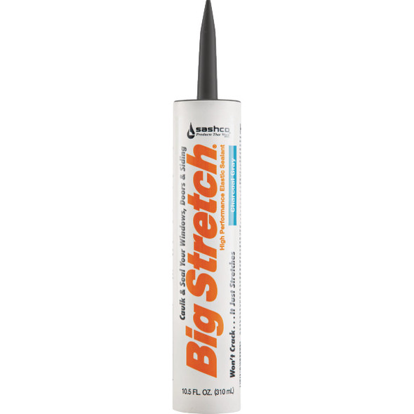 Sashco Big Stretch 10.5 Oz. Acrylic Elastomeric Caulk, Charcoal Gray 10084