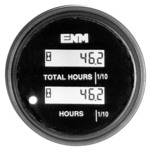 Enm DC Hour Meter, LCD, Round, Resettable PT1210F0