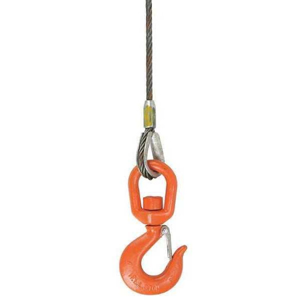 Lift-All Winch Cable, 3/8 In. x 35 ft., Includes: Swivel Latch Hook 38WISX35