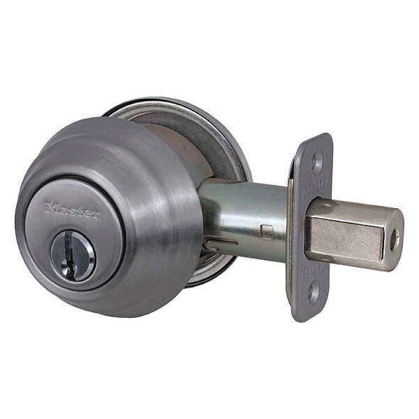 Master Lock Deadbolt,Satin Nickel,Single Cylinder DSH0615KAS