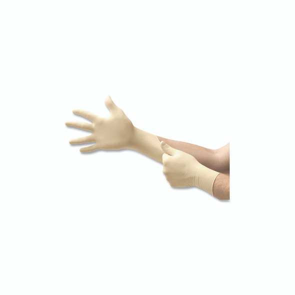 TouchNTuff® 69-210 Disposable Gloves, Powder Free, Natural Rubber Latex, 5 mil, Small