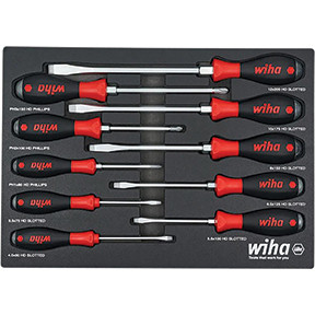 10 Piece SoftFinish X Heavy Duty Cushion Grip Screwdriver Tray Set 53180