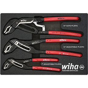 3 Piece Classic Grip V-Jaw Tongue and Groove Pliers Tray Set 34690