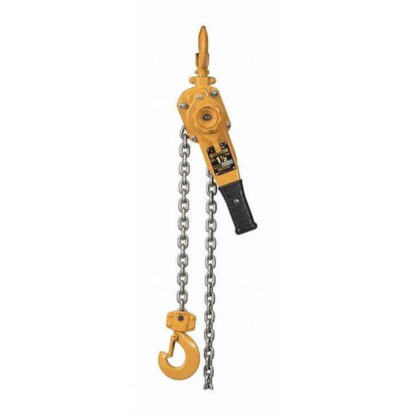 Lever Chain Hoist, 3,000 lb Load Capacity, 10 ft Hoist Lift, 1 in Hook Opening