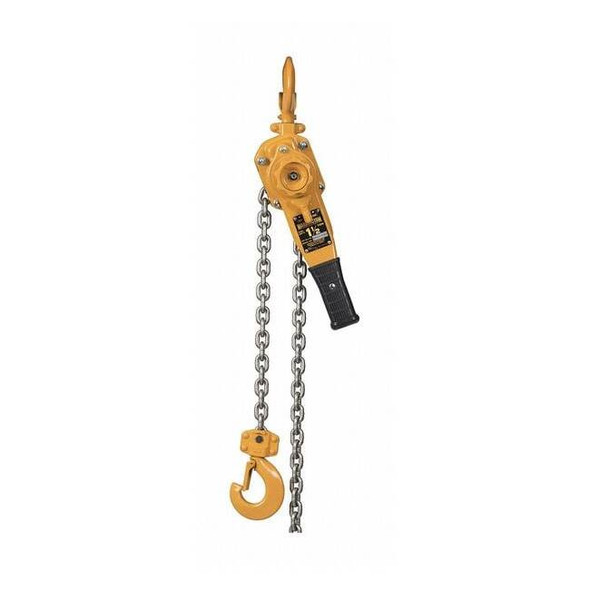 Lever Chain Hoist, 3,000 lb Load Capacity, 10 ft Hoist Lift, 1 in Hook Opening