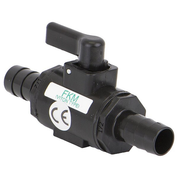Banjo Manual 2-Way Ball Valve,Barb,Polypro LVHB050V