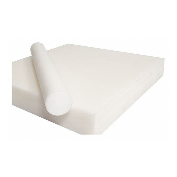 Manufacturer Varies White Acetal Homopolymer Rod Stock 6 ft. L, 1/2" Dia. 2XMP7