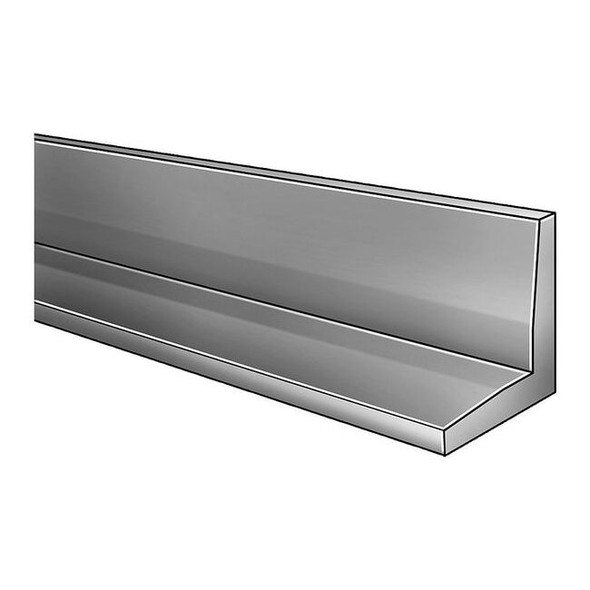 Manufacturer Varies 90 Degree Angle Stock,SS,7 ft Overall L 4A.25X1.5-84