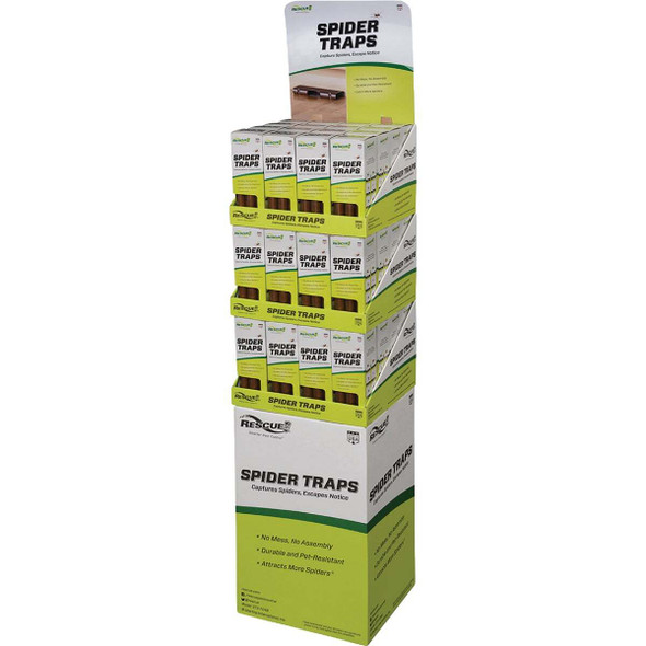 Rescue Indoor Glue Spider Trap Floor Display (48-Piece) ST3-FD48