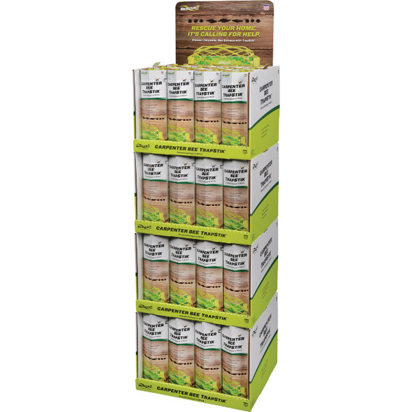 Rescue TrapStik Disposable Carpenter Bee Trap Floor Display (48-Count) CBTS-FD48