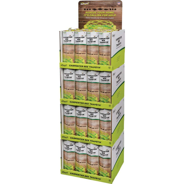 Rescue TrapStik Disposable Carpenter Bee Trap Floor Display (48-Count) CBTS-FD48