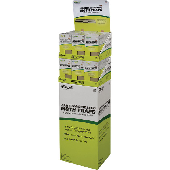 Rescue Glue & Pheromone Birdseed Moth Trap Display (30-Count) PMT2-FD30