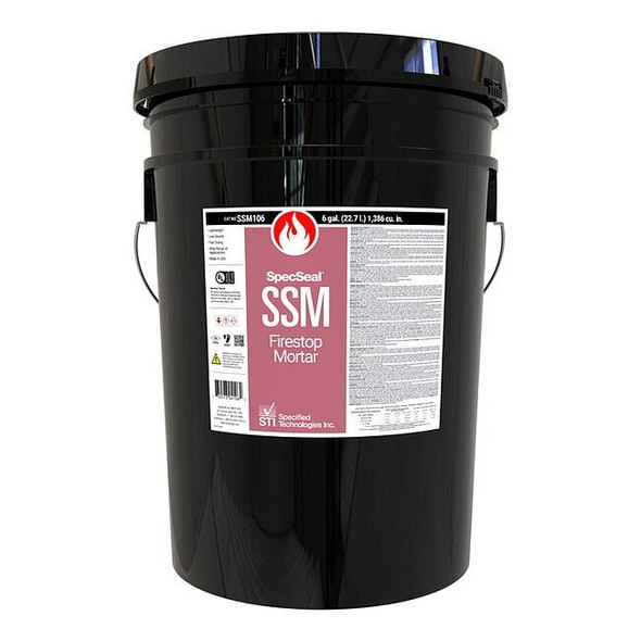 Sti Fire Barrier Mortar,Pail,6 gal SSM106
