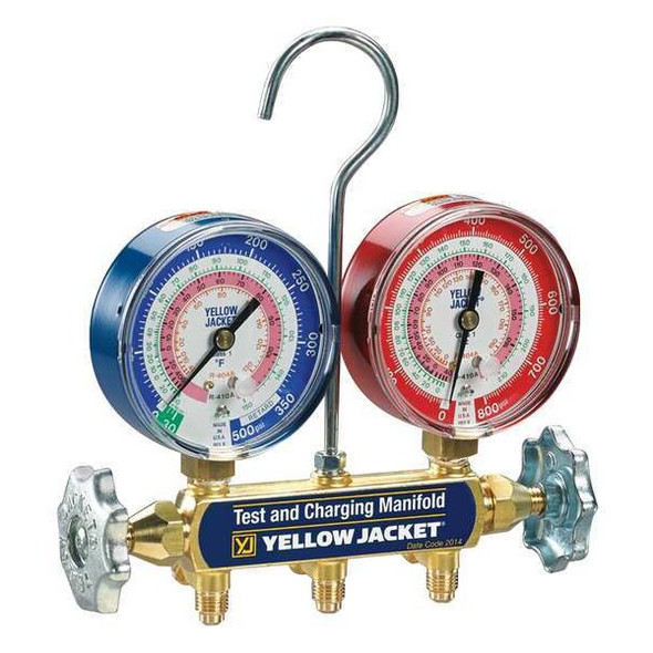 Yellow Jacket Manifold Gauge Set, 3 1/8 in Gauge 42001 Yellow Jacket Manifold Gauge Set, 3 1/8 in Gauge 42001