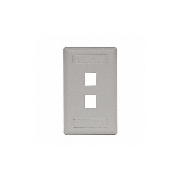 Hubbell Premise Wiring Wall Plate,2 Port IFP12OW