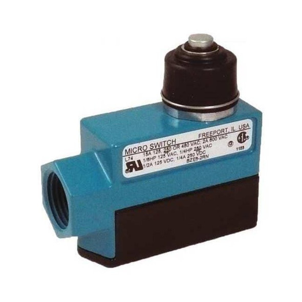 Limit Switch, Plunger, 1NC/1NO, 15A at 600V AC, Actuator Location: Top