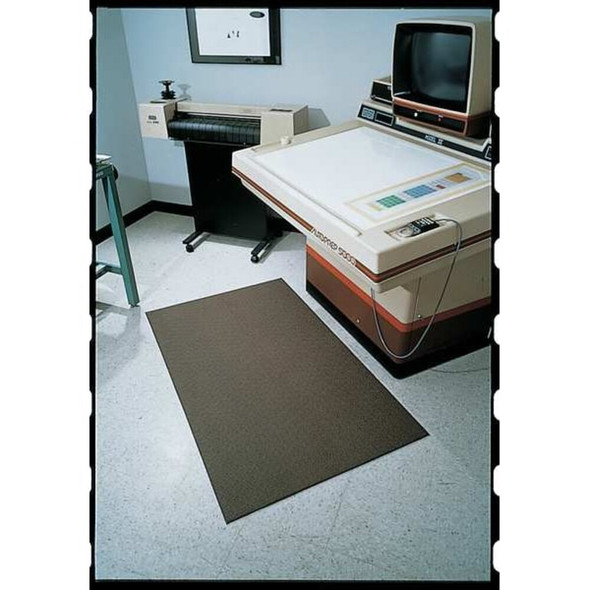 Notrax Black Static Dissipative Mat, 9 2-5 mm Thick, Sponge Foam 825R0036BY