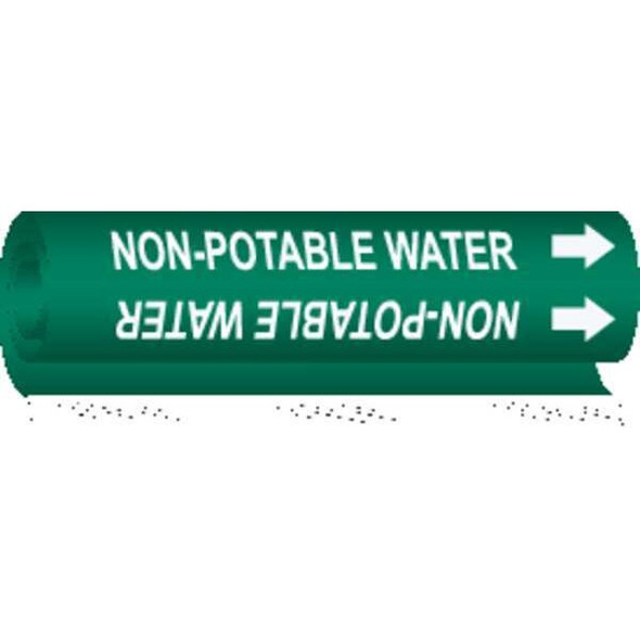 Brady Pipe Marker,Non-Potable Water, 5843-II 5843-II