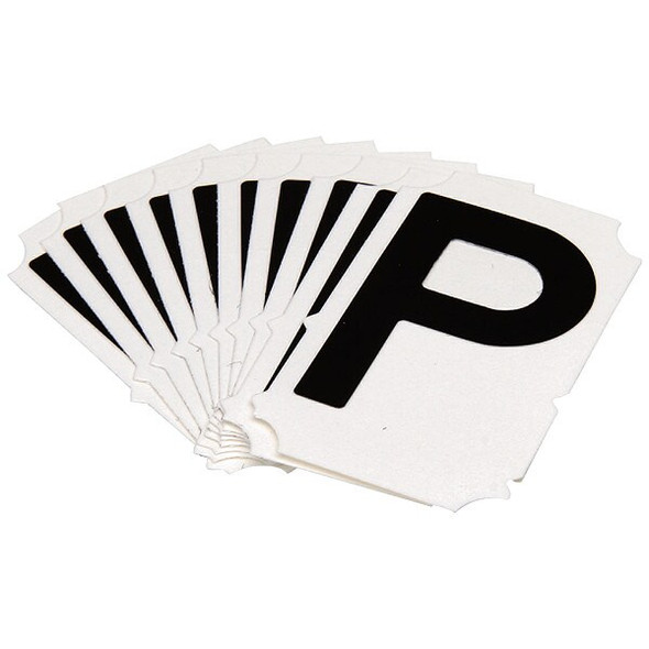 Brady LetterLabel,Polyester,2inH,1-5/8inW,PK10 5050P-P