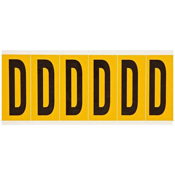 Brady LetterLabel,Vinyl,3-1/2inH,1-1/2inW 1550-D