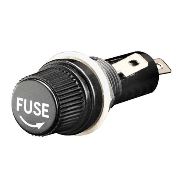 Fuse Holder, 0 to 10A Amp Range, 250V AC/DC Volt Rating, 1 Poles, Quick Connect