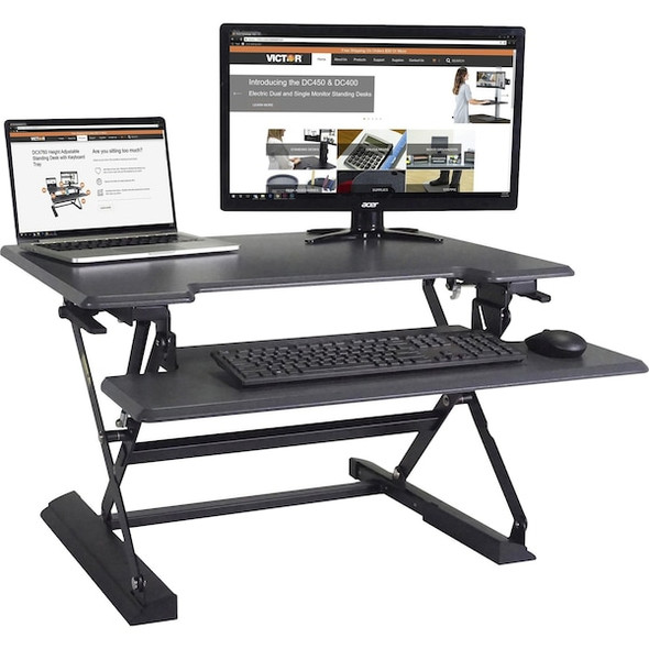 Victor Technology Standing Desk Converter,31 in W,Gray DCX710G