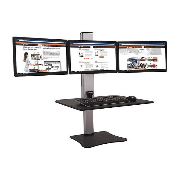 Standing Desk Electric Triple Monitor Standing Desk, 23" D X 28" W X