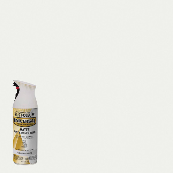 Rust-Oleum Universal 12 Oz. Matte Farmhouse White Enamel Spray Paint 376725