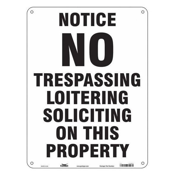 Condor Safety Sign,18" W,24" H,0.032" Thickness, 473H78 473H78