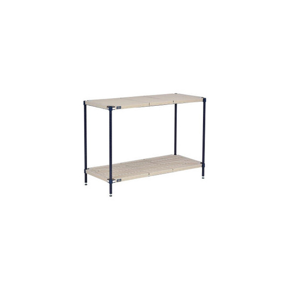 Nexel Nexelite 2 Shelf Vented Plastic Mat Shelving Unit Starter 72""W x 18""D x