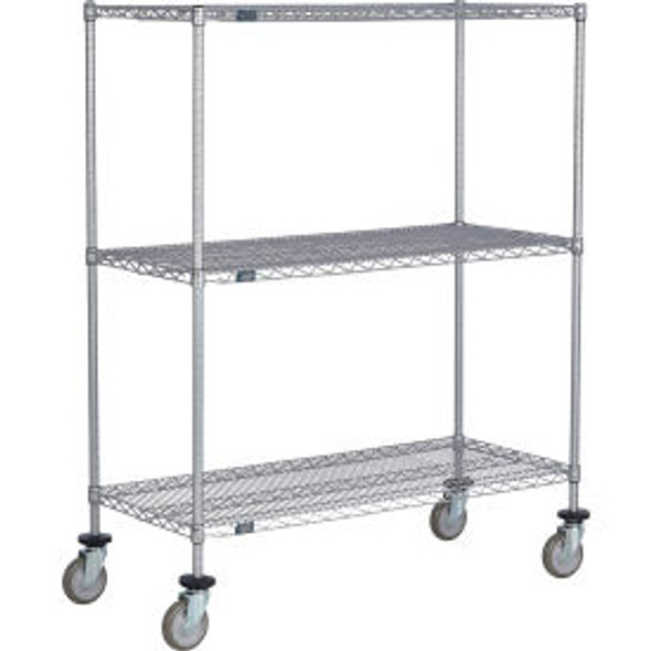 Nexel 3 Shelf Truck Nexelate 48""W x 21""D x 60""H Polyurethane Swivel Casters