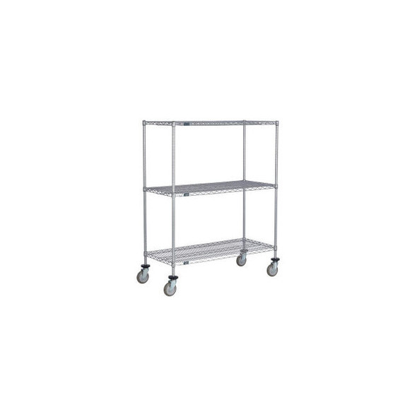 Nexel 3 Shelf Truck Nexelate 48""W x 36""D x 60""H Polyurethane Swivel Casters