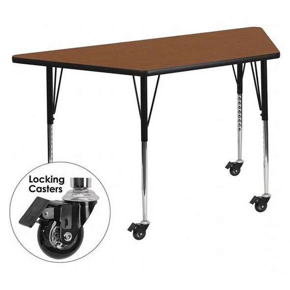 Activity Table,Trapezoid,Oak,30"x60"
