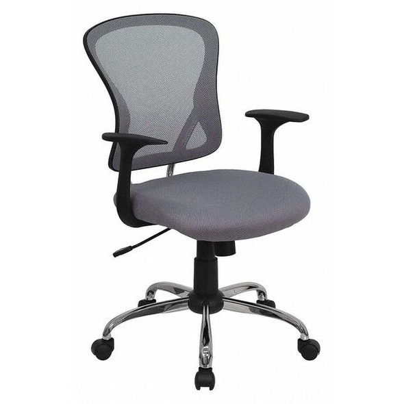 Flash Furniture Mid-Back Task Chair,Gray H-8369F-GY-GG Flash Furniture Mid-Back Task Chair,Gray H-8369F-GY-GG