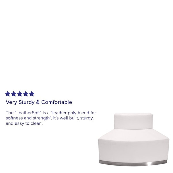 Flash Furniture Convex Leather Chair,White ZB-803-OUTSEAT-WH-GG Flash Furniture Convex Leather Chair,White ZB-803-OUTSEAT-WH-GG