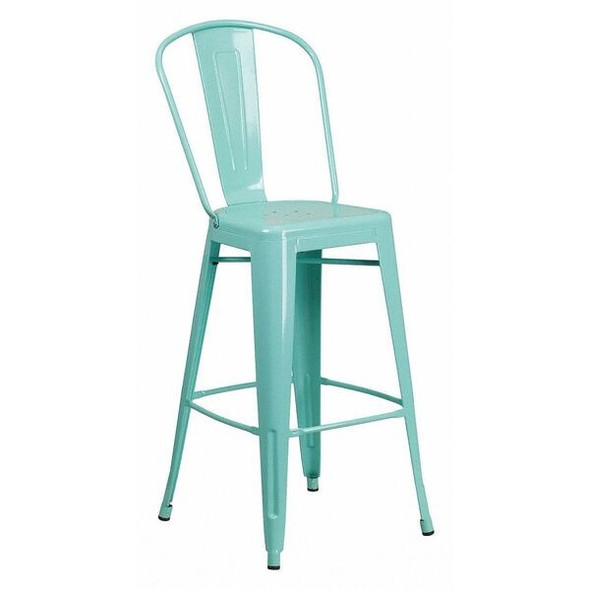 Flash Furniture Mint Metal Outdoor Stool,30" ET-3534-30-MINT-GG