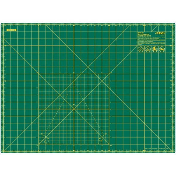 Olfa Cutting Mat,Green,L.N. 24'',W.N. 18'' RM-SG-01