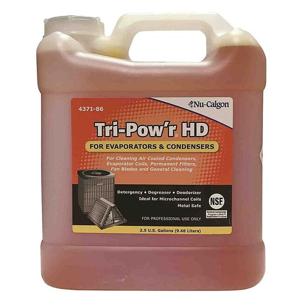 Nu-Calgon Coil Cleaner, 2.5 gal, Jug, Orange 4371-86