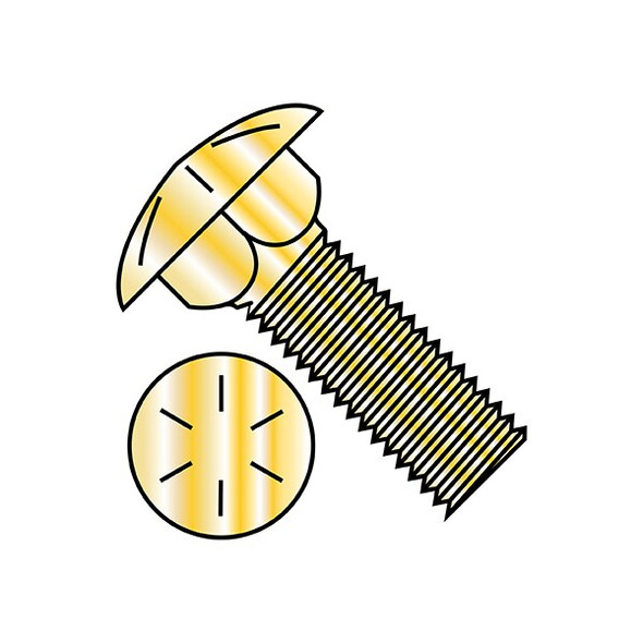 Manufacturer Varies Carriage Bolt, Steel, Yellow Zinc Plated, 175 PK 6228C8