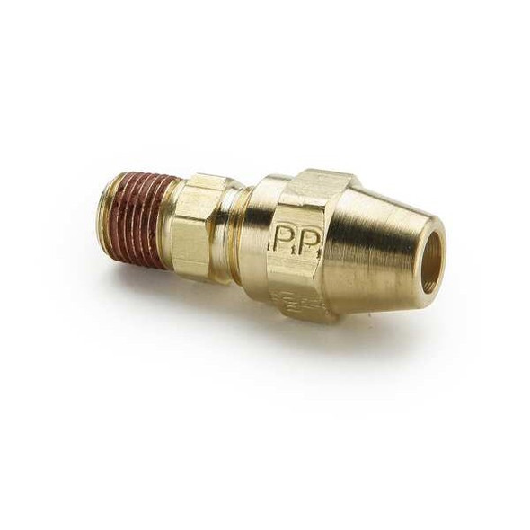 Parker Strt, Brass, Comp. 1/4 in, MNPT 1/4 in VS68AB-4-2