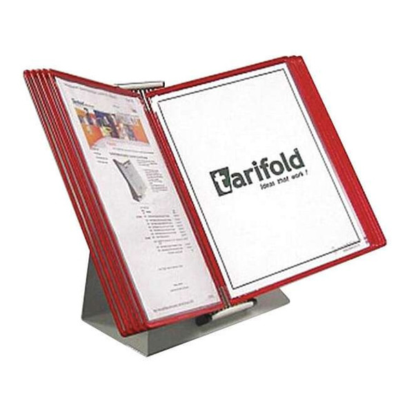Tarifold Document Desk Display Unit,10 Red Pocket D231