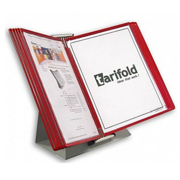 Tarifold Document Desk Display Unit,10 Red Pocket D231