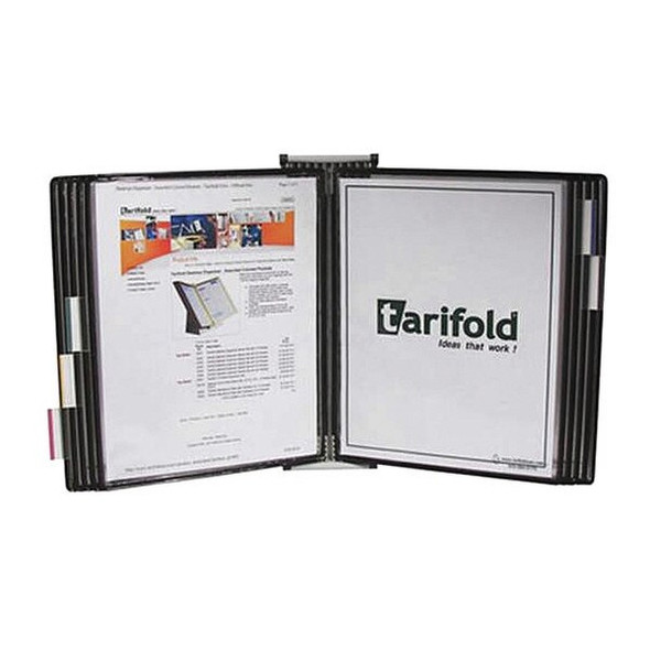 Tarifold Document Wall Display Unit,10 Black Pock W271