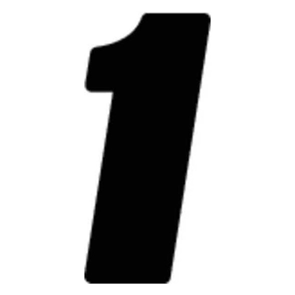 Hardline Products NumberLabel,Vinyl,5-1/2inH,3-7/8inW,PK3 DB53B-1