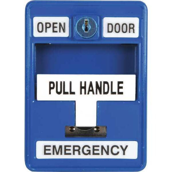 Dortronics Emergency Pull Station,30VAC/DC,Blue 6510/BL-S35xCS
