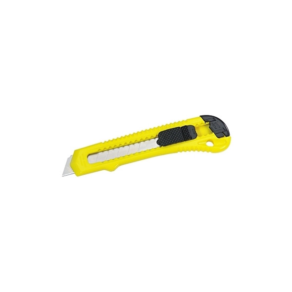 Retractable Pocket Cutter, 6 in L, Snap-Off, Carbon Steel, Yellow